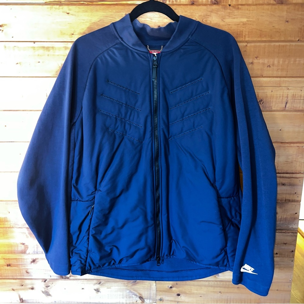 Nike Aeroloft Mens L Performance Running Jacket Blue